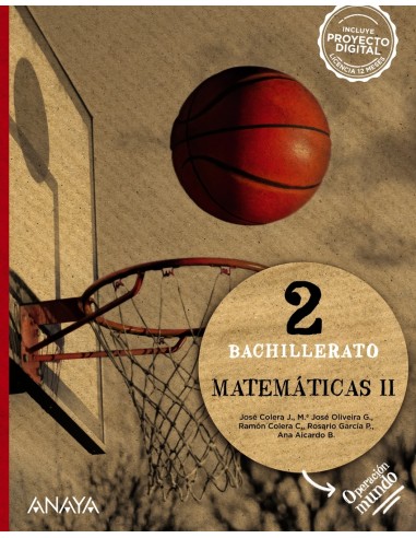 MATEMATICAS II 2ºBACHILLERATO CIENCIAS NATURALES OPERACION MUNDO 2023